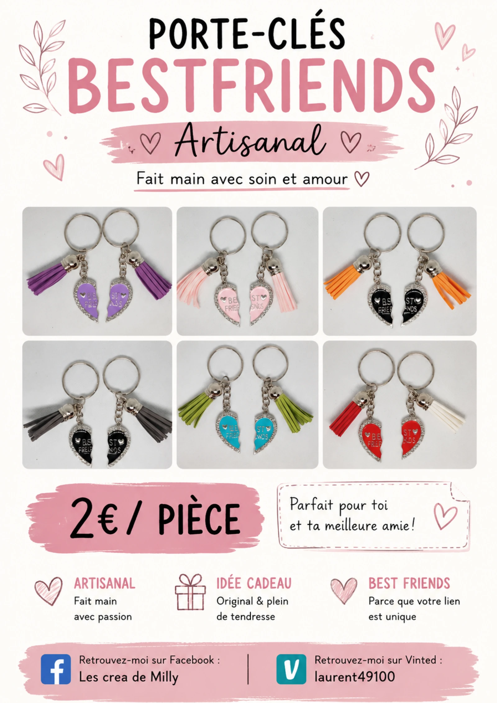 Porte clé bestfriends 